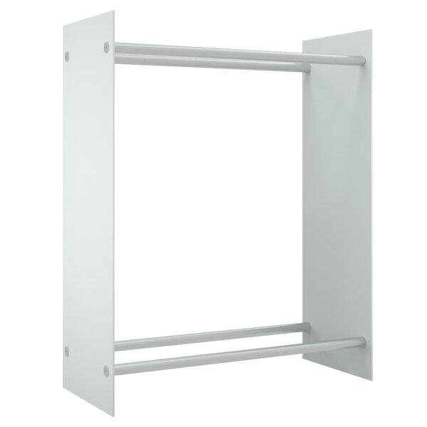 vidaXL Portant de bois de chauffage Blanc 80x35x100 cm Verre trempé