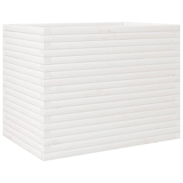 vidaXL Jardinière blanc 90x60x68 5 cm bois de pin massif