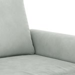 vidaXL Ensemble de canapés 3 Pièces avec coussins Gris clair Velours