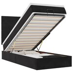 VidaXL Cadre de lit ottoman avec matelas noir 100x200cm velours