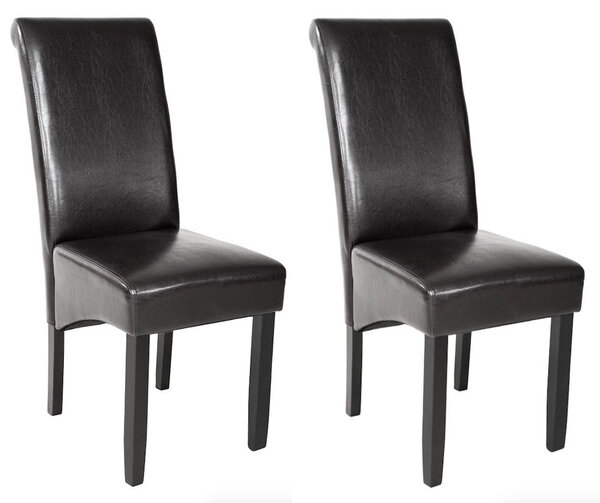 Lot de 2 chaises de salle à manger salon cuisine noir 08_0000456