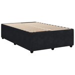 vidaXL Sommier à lattes de lit avec matelas noir 120x190 cm velours