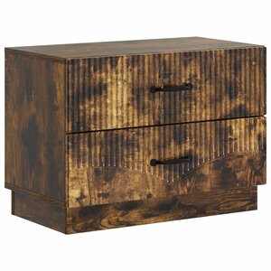 vidaXL Cabinet de chevet Chêne fumé 62 x 34 5 x 44 5 cm