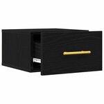 vidaXL Cabinet de chevet Chêne noir 35 x 35 x 20 cm Bois d'ingénierie