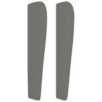 vidaXL Tête de lit avec oreilles Gris foncé 183x23x118/128 cm Tissu
