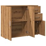 vidaXL Buffet chêne artisanal 91x29 5x75 cm bois d'ingénierie