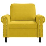 vidaXL Fauteuil Jaune 60 cm Velours