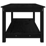 vidaXL Table basse Noir 110x55x45 cm Bois massif de pin