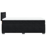 vidaXL Sommier à lattes de lit avec matelas noir simple velours