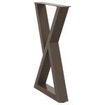 vidaXL Pieds de table à manger 2 pièces Acier naturel 60 x (72-73 3) cm Acier
