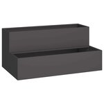 vidaXL Cache-pot de jardin Noir 100 x 60 x 45 cm Acier