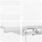 vidaXL Auvent Rétractable Blanc 500 × 300 cm Tissu et Métal