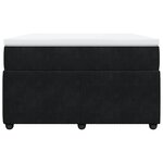 vidaXL Sommier à lattes de lit avec matelas noir 120x190 cm velours