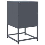 vidaXL Tables de chevet 2 Pièces anthracite 36x39x60 5 cm acier