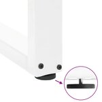 vidaXL Pieds de table à manger en U 3 pièces Blanc 100 x (72-73) cm Acier