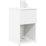 vidaXL Armoire de lit Blanc 29 x 31 5 x 49 cm Bois d'ingénierie