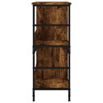 vidaXL Bibliothèque chêne fumé 78 5x33x82 cm bois d'ingénierie
