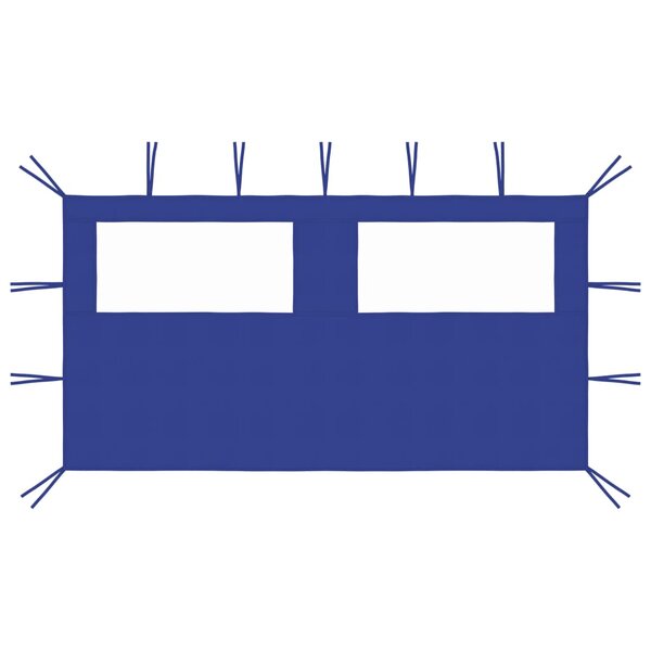 vidaXL Paroi latérale de belvédère avec fenêtres 4x2 m Bleu