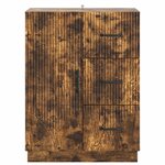 vidaXL Buffet Chêne fumé 66 x 34 5 x 87 cm Bois d'ingénierie