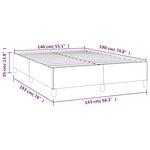 vidaXL Cadre de lit Vert 140x190 cm Tissu