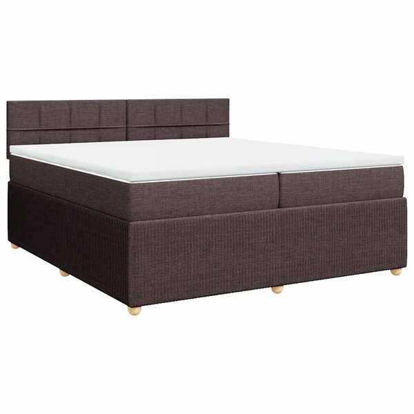 vidaXL Sommier à lattes de lit avec matelas Marron foncé 200x200 cm