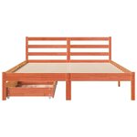 vidaXL Cadre de lit sans matelas cire marron 140x200cm bois pin massif