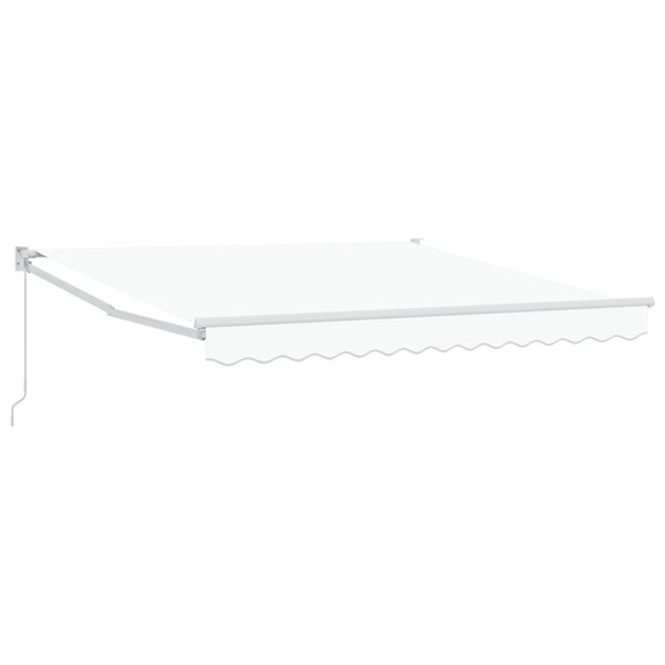 Auvent Rétractable Manuel VidaXL Blanc 350x250 cm