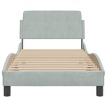 vidaXL Cadre de lit Dover gris clair 80x200 cm velours