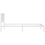vidaXL Cadre de lit métal sans matelas avec tête de lit blanc 80x200cm