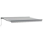 vidaXL Auvent rétractable électrique Anthracite et blanc 4 x 2 m
