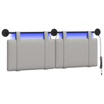 vidaXL Tête de lit suspendue Gris nuage Tissu