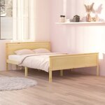 vidaXL Cadre de lit Bois de pin massif 120x200 cm