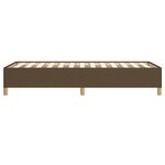 vidaXL Cadre de lit sans matelas marron foncé 100x200 cm tissu