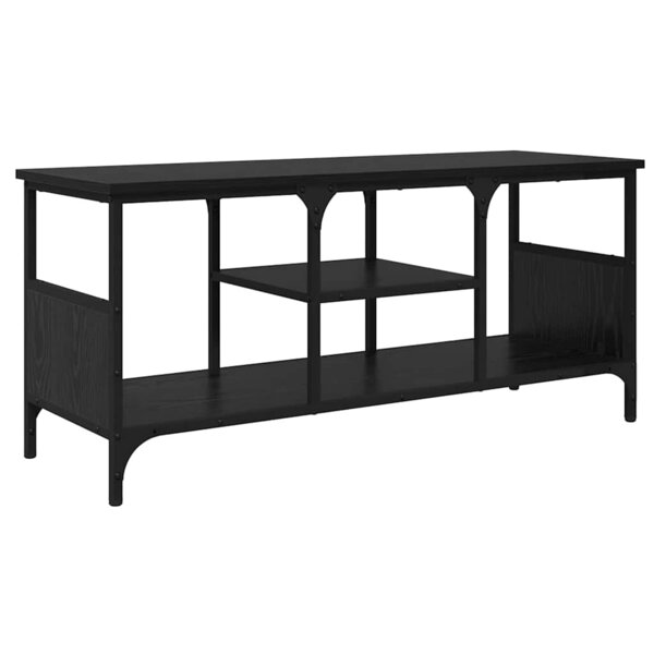 vidaXL Meuble TV Chêne noir 100 x 35 x 45 cm Bois d'ingénierie et fer