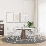 vidaXL Chaise pliante 8 Pièces Blanc 48 x 43 5 x 81 cm Simili cuir