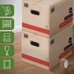 Pack and Move - Lot 20 Cartons Déménagement Livres Premium - 40 X 30 X 30 Cm - Extrême Résistance 20 KG - Poignées Renforcées - 1 Adhésif Offert