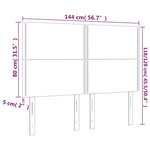 vidaXL Tête de lit à LED Bleu foncé 144x5x118/128 cm Velours