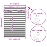 vidaXL Store zèbre blanc 165x200 cm largeur du tissu 160 9cm polyester