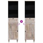 vidaXL Cabinet de salle de bain avec tiroir Blanc 38 x 33.5 x 160 cm