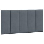 vidaXL Coussin de tête de lit Hanko gris foncé 100 cm velours