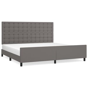 vidaXL Cadre de lit sans matelas gris 200x200 cm similicuir