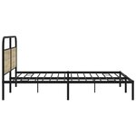 vidaXL Cadre de lit en métal sans matelas chêne sonoma 183x213 cm