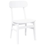 vidaXL Chaises à manger 2 Pièces blanc bois massif caoutchouc