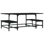 vidaXL Table basse noir 100x50 5x40 cm bois d'ingénierie