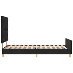 vidaXL Cadre de lit avec tête de lit Noir 100 x 200 cm tissu
