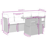 vidaXL Salon de jardin avec coussins 5 Pièces beige résine tressée