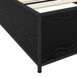 vidaXL Cadre de lit Chêne noir 80 x 200 cm Bois d'ingénierie