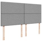 VidaXL Cadre de lit ottoman et matelas gris clair 160x200cm tissu