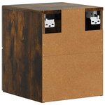 vidaXL Cabinet de chevet mural 2 Pièces Chêne fumé 34 5 x 33 x 40 cm