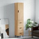 vidaXL Buffet haut Chêne sonoma 34 5x34x180 cm Bois d'ingénierie